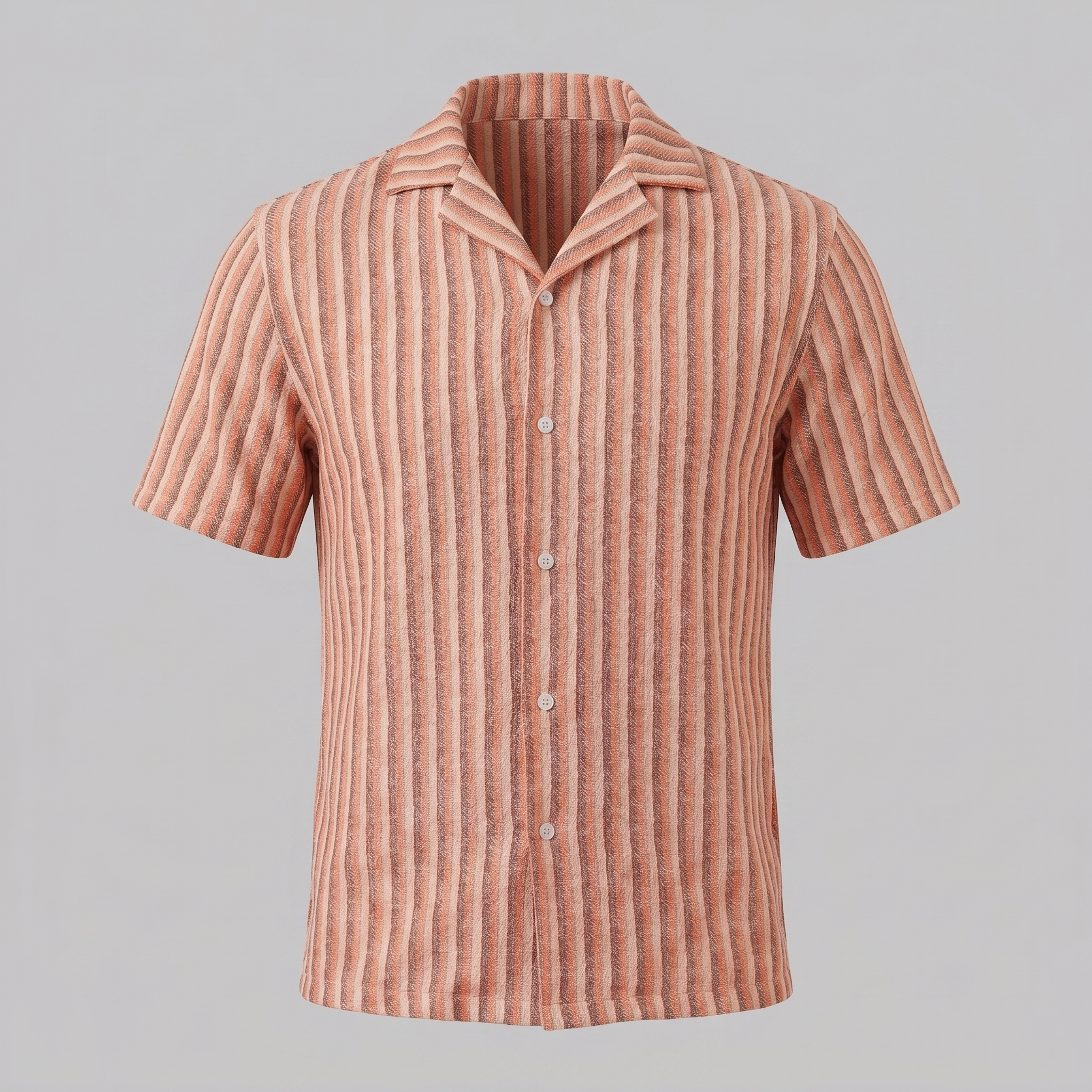 Skjorte Herre Vertikale Striber Resort Casual Sommer