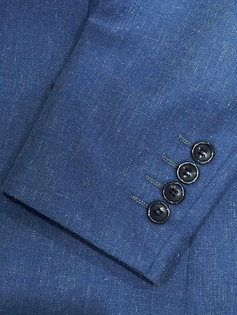 Jakkesæt Herre Slim Fit Blazer og Bukser Business Bryllup Sommer
