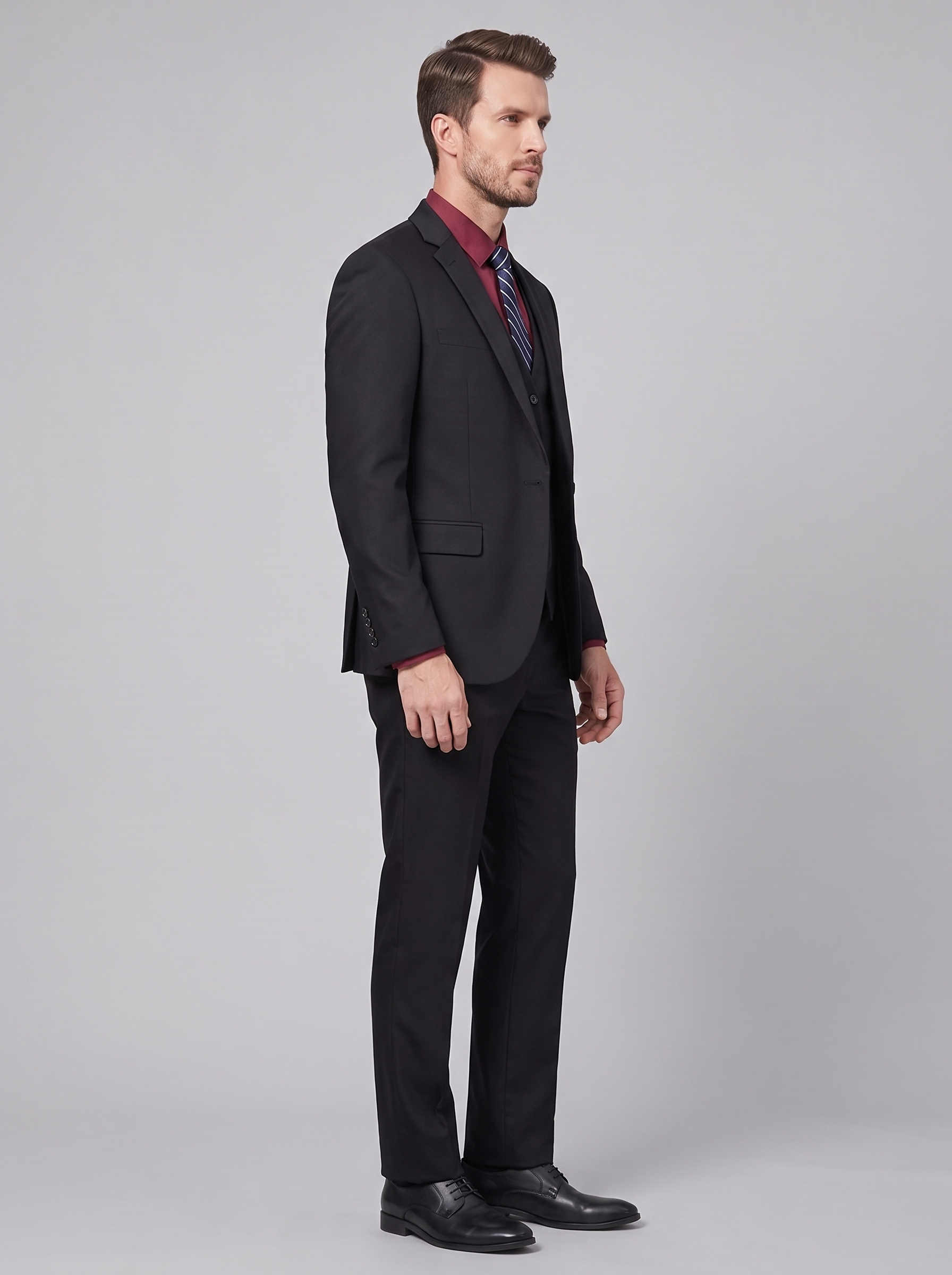 Pak Heren Slim Fit Formális Kétrészes Öltöny