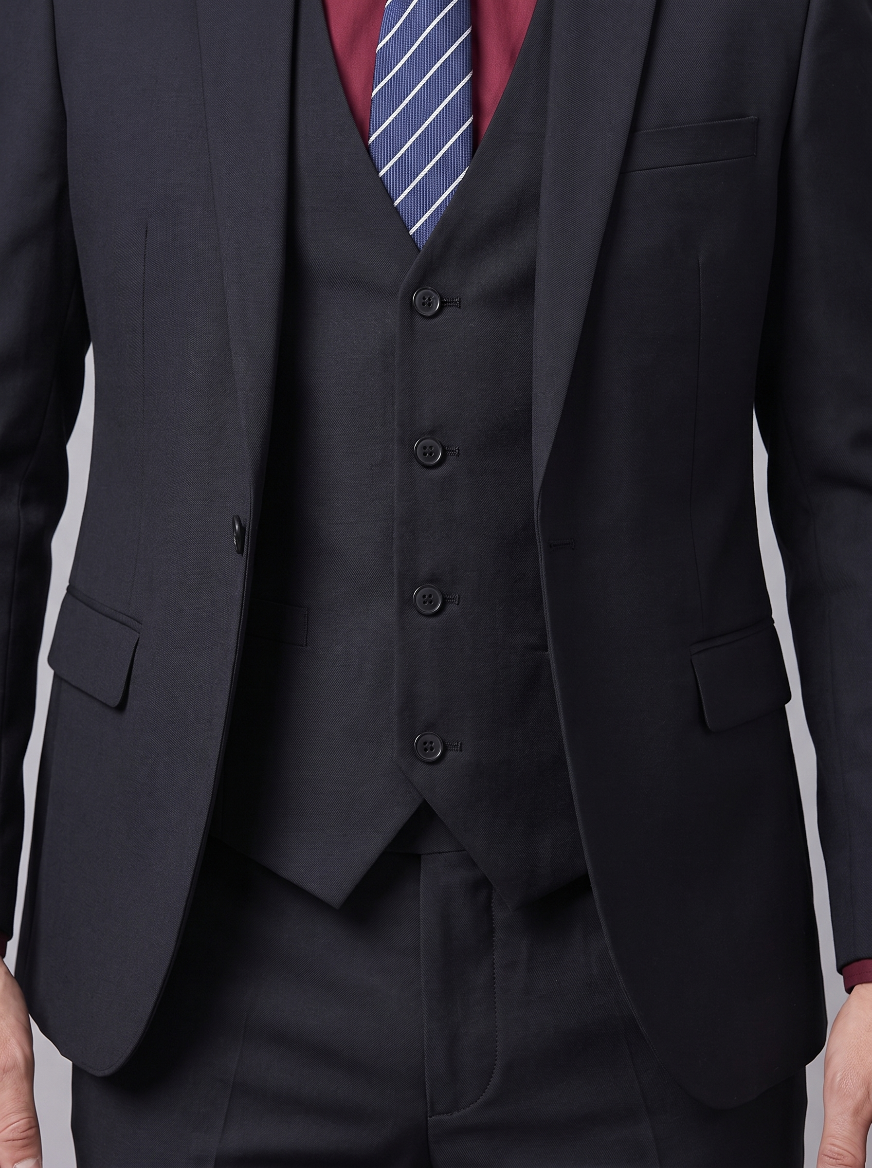 Pak Heren Slim Fit Formális Kétrészes Öltöny