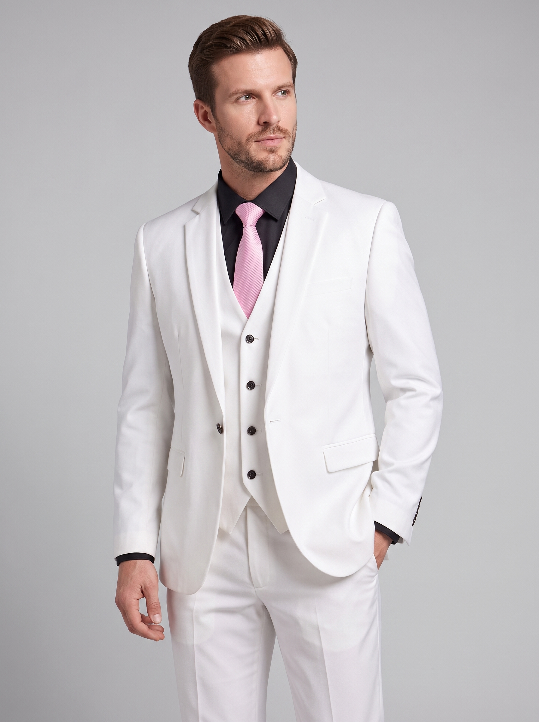 Pak Heren Slim Fit Formális Kétrészes Öltöny