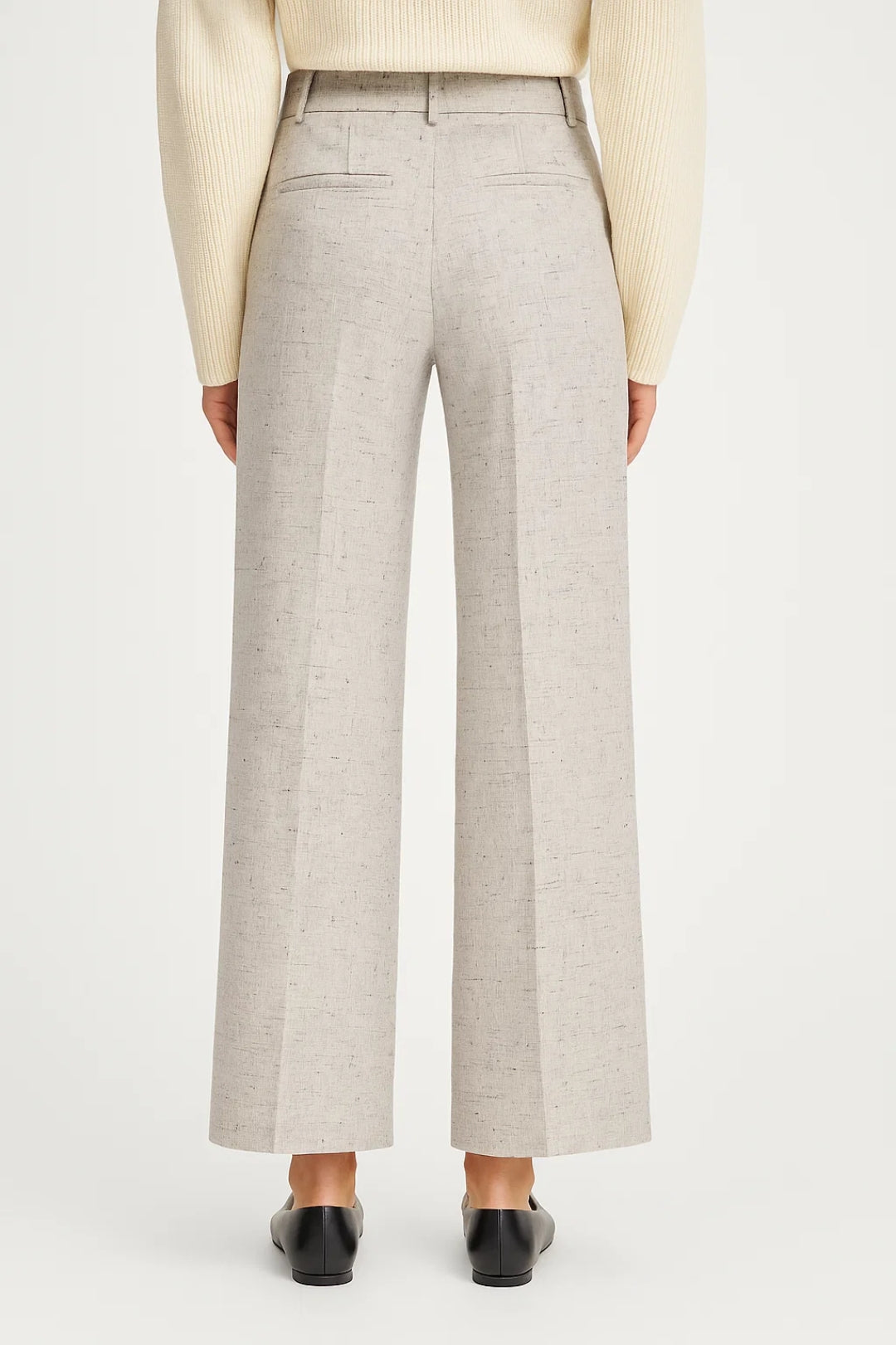 Women's Wide Leg High Waist Creased Casual Pants