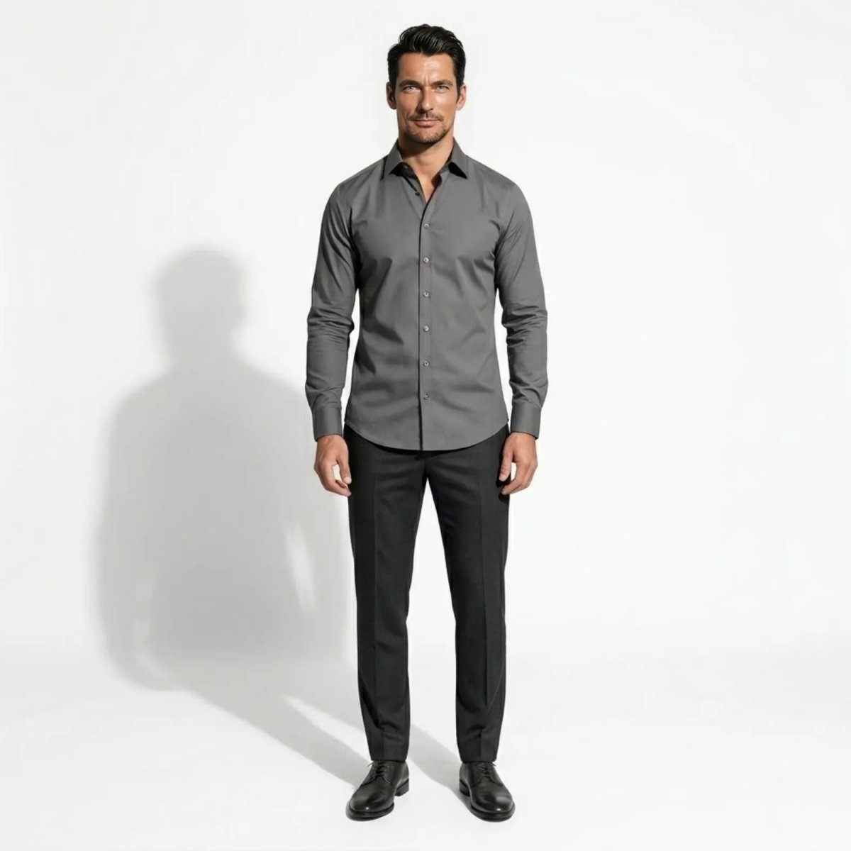 Performance Shirt Heren Slim Fit Lange Mouwen Casual