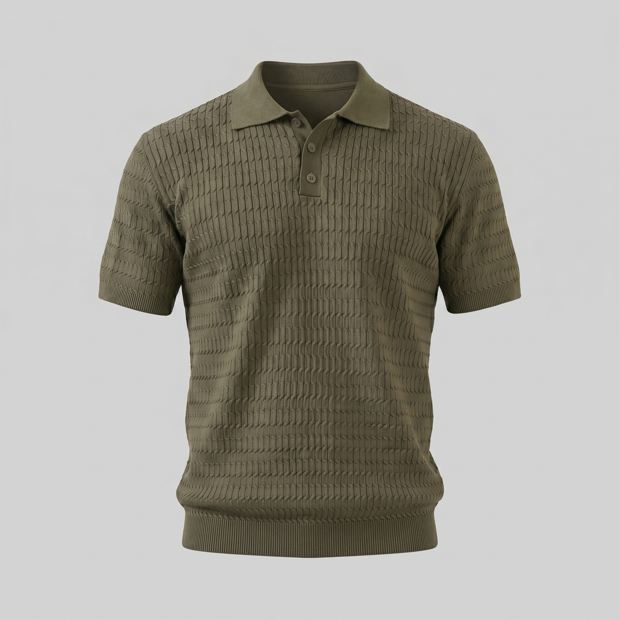Polo férfiaknak, slim fit, hosszú ujjú, okos alkalmi viselet