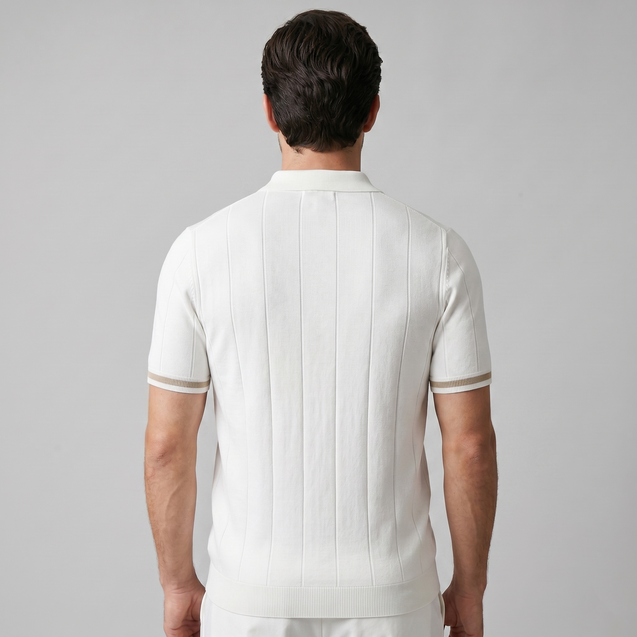 Polo hosszú ujjú férfiaknak, slim fit, rugalmas, alkalmi