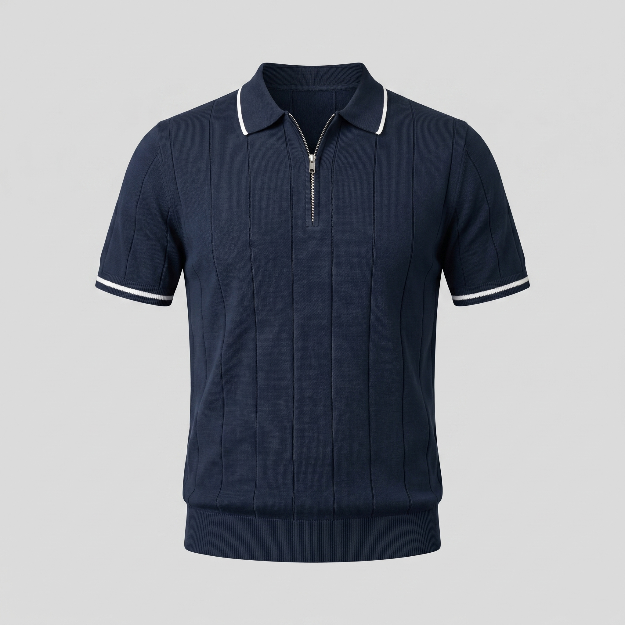 Polo hosszú ujjú férfiaknak, slim fit, rugalmas, alkalmi