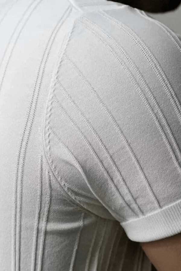 Polo Shirt Herre Muscle Fit V-Hals Åndbar Casual