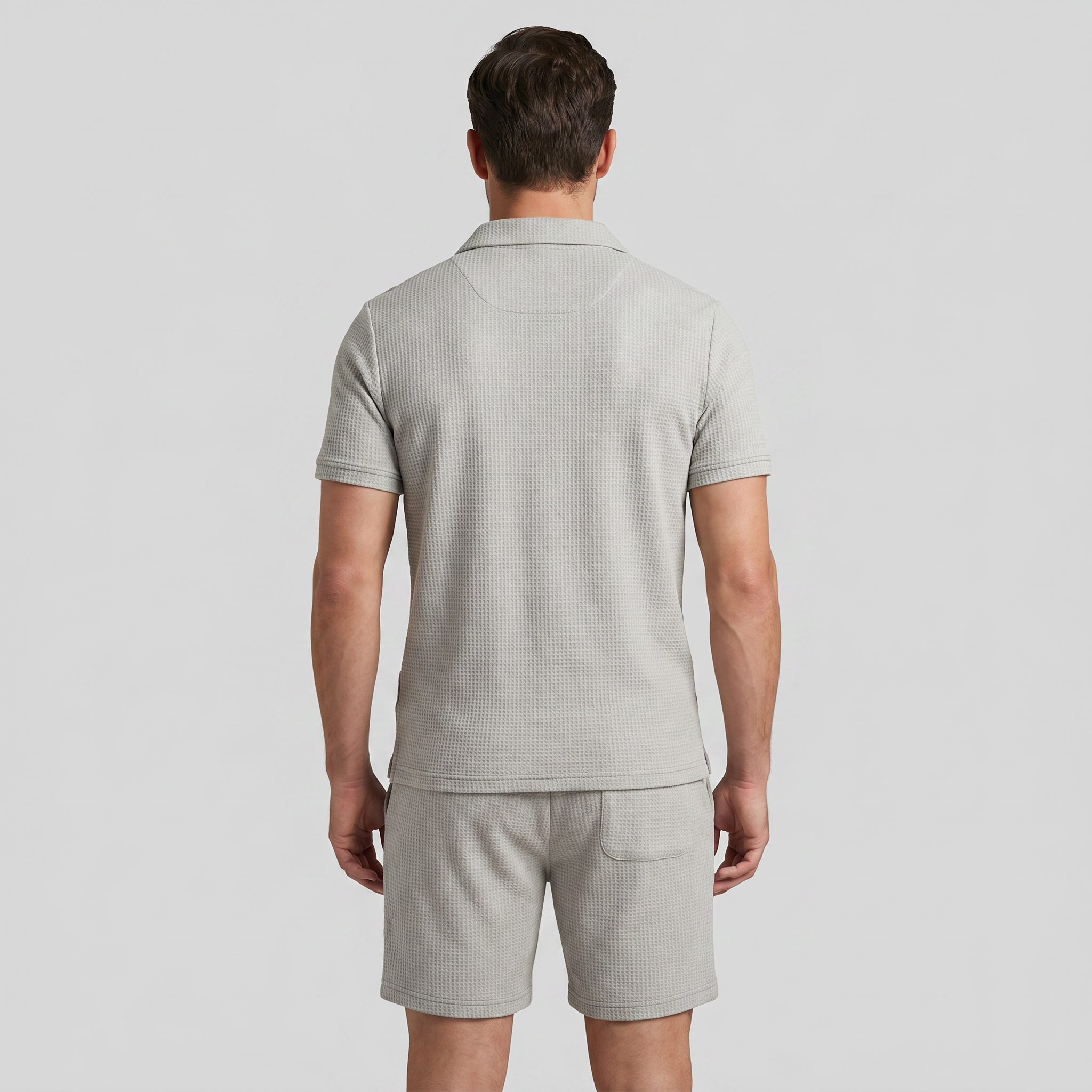 Polo Shirt Shorts Set Men Short Sleeves Summer