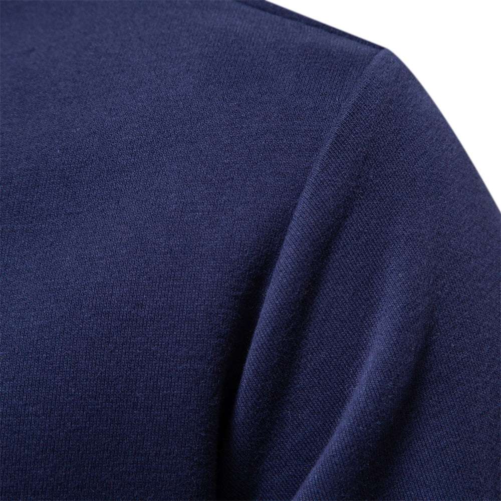 Poloshirt herre lange ærmer slim fit afslappet
