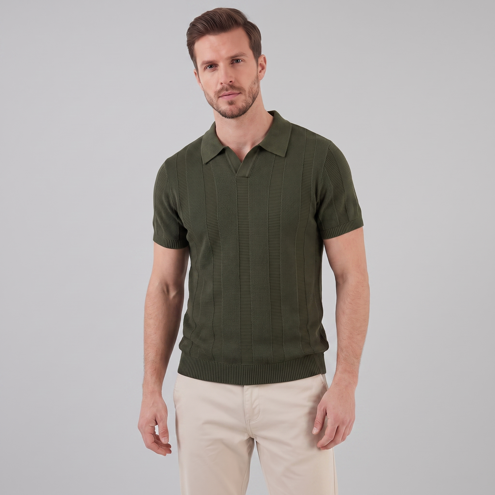 Polo uomo maglia aperta casual estiva