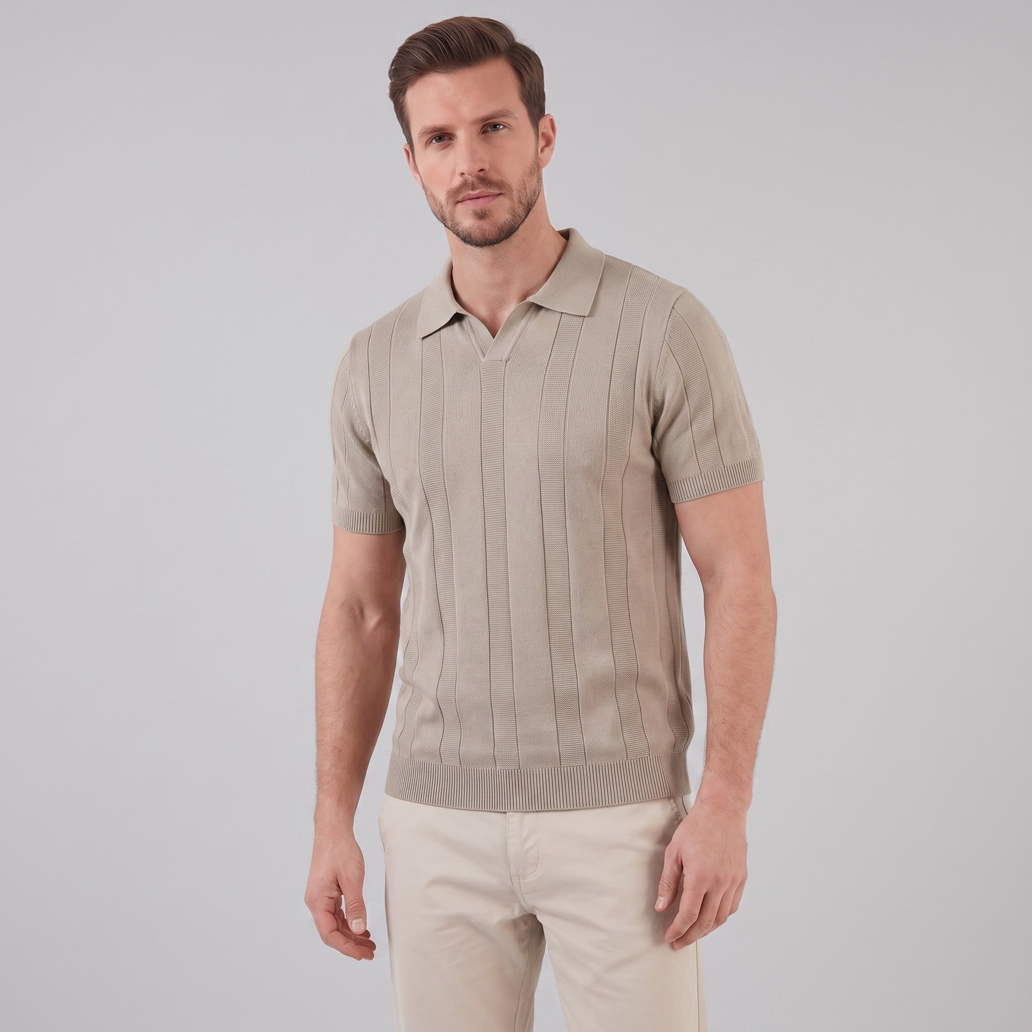 Polo uomo maglia aperta casual estiva