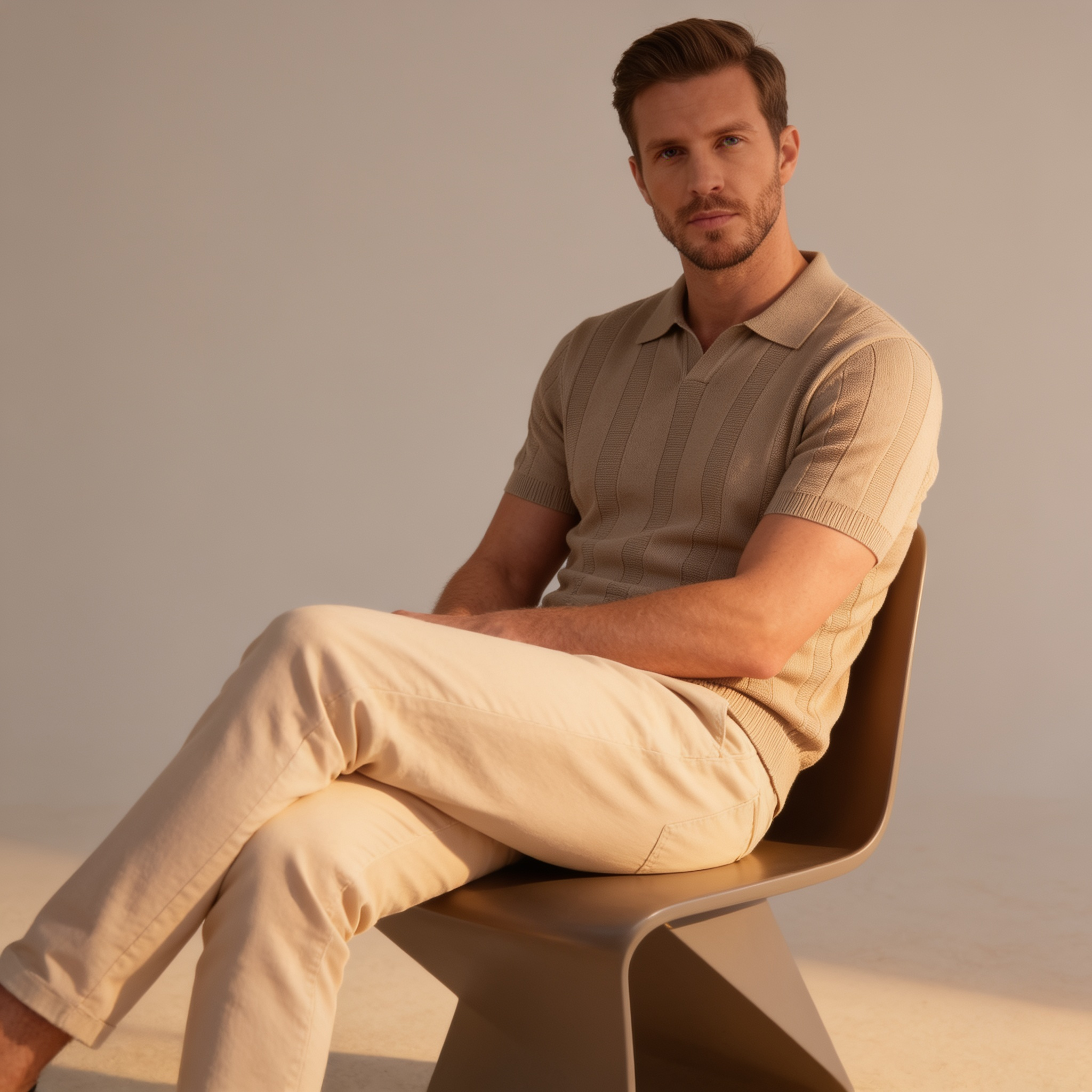 Polo uomo maglia aperta casual estiva