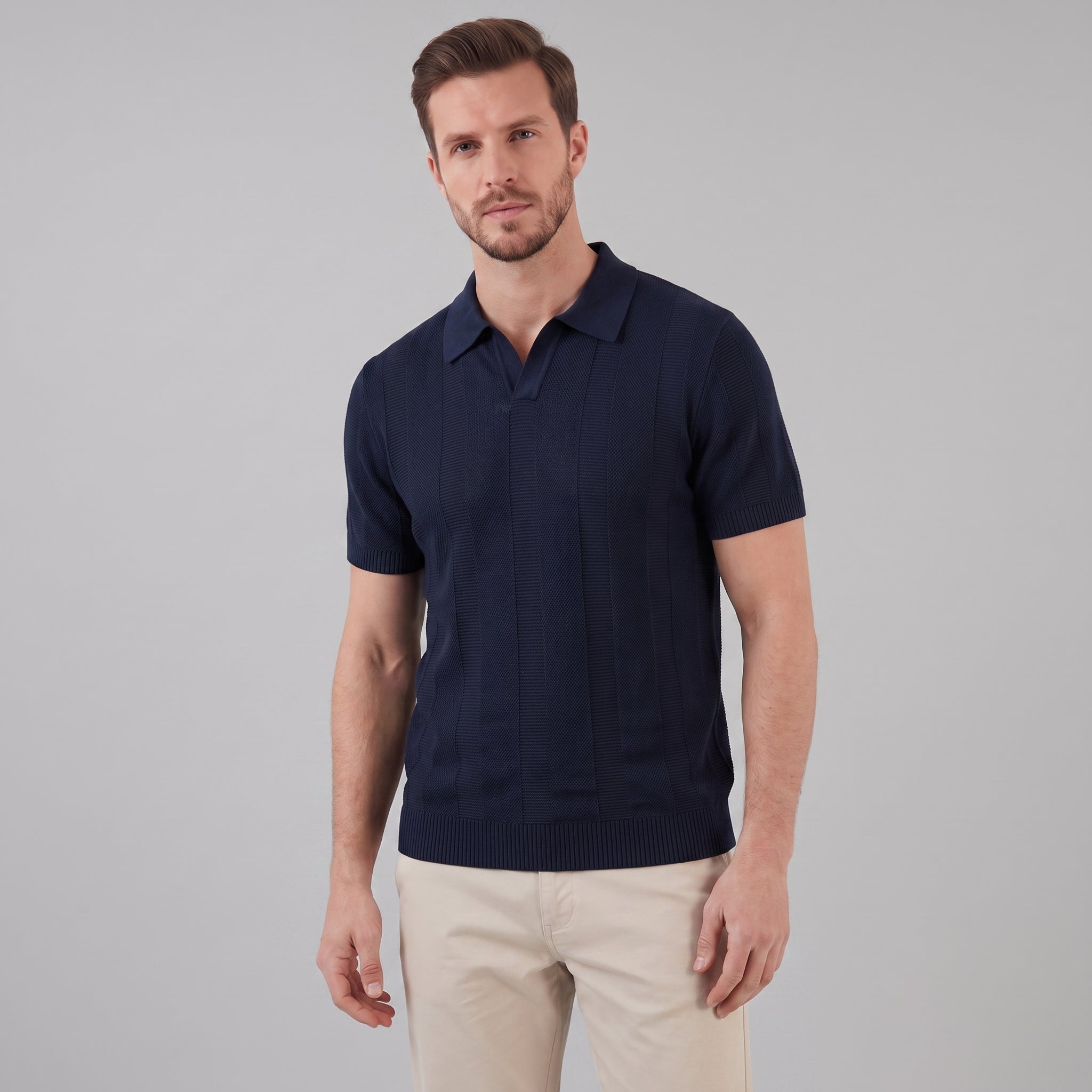 Polo uomo maglia aperta casual estiva
