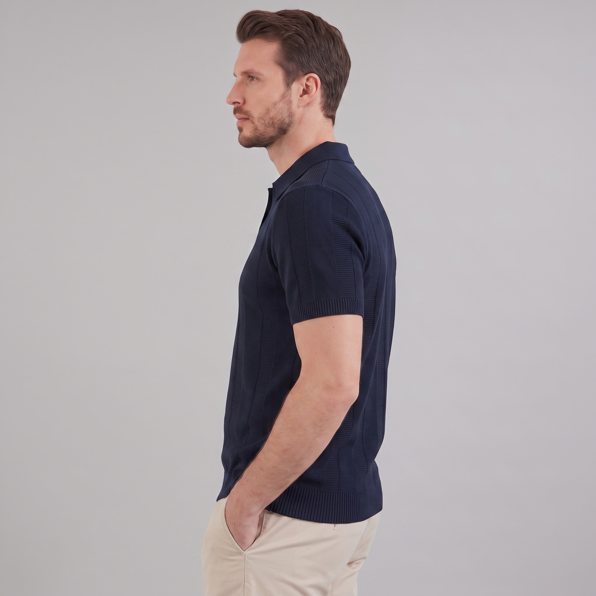 Polo uomo maglia aperta casual estiva
