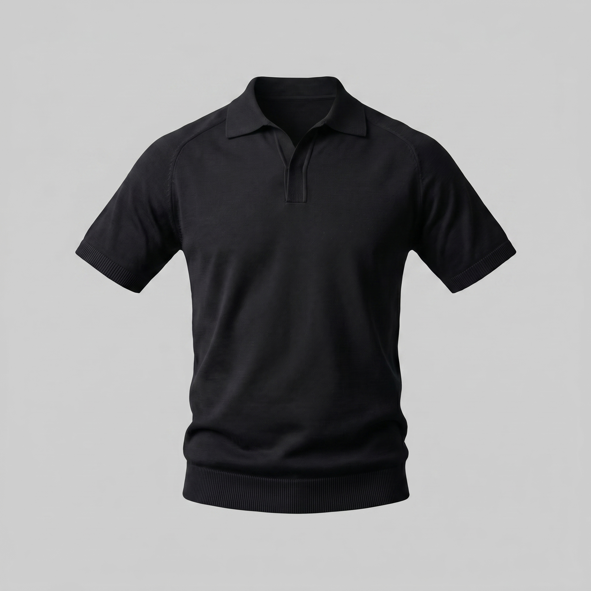 Poloshirt Heren Open Kraag Fijngebreid Casual Zomer