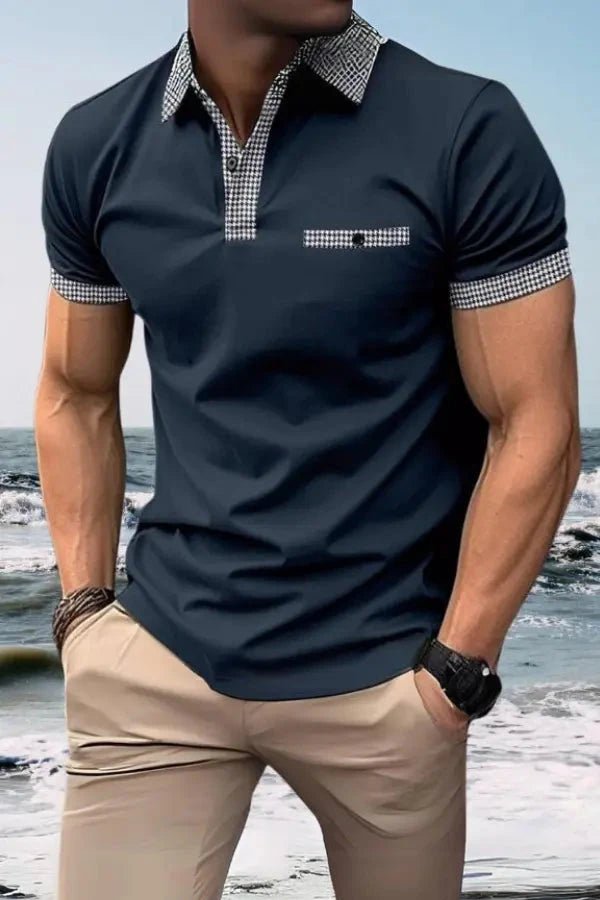 Tricou polo bărbați performanță absorbție umiditate elastic