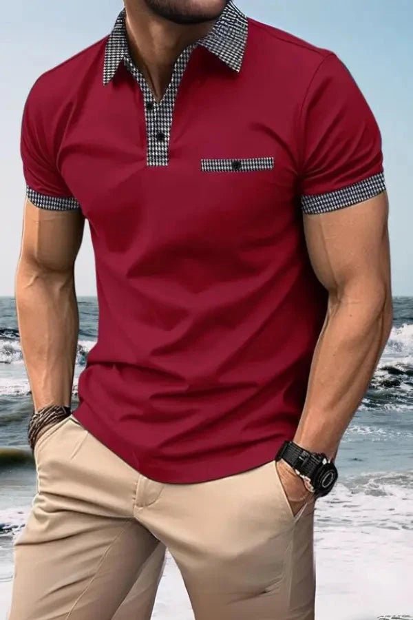 Tricou polo bărbați performanță absorbție umiditate elastic