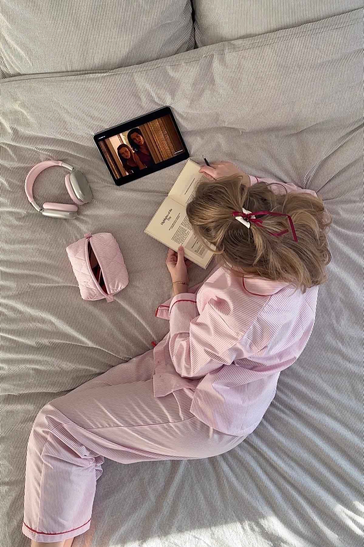 Ensemble Pyjama Femme Deux Pièces Cœurs Boutons Taille Élastique