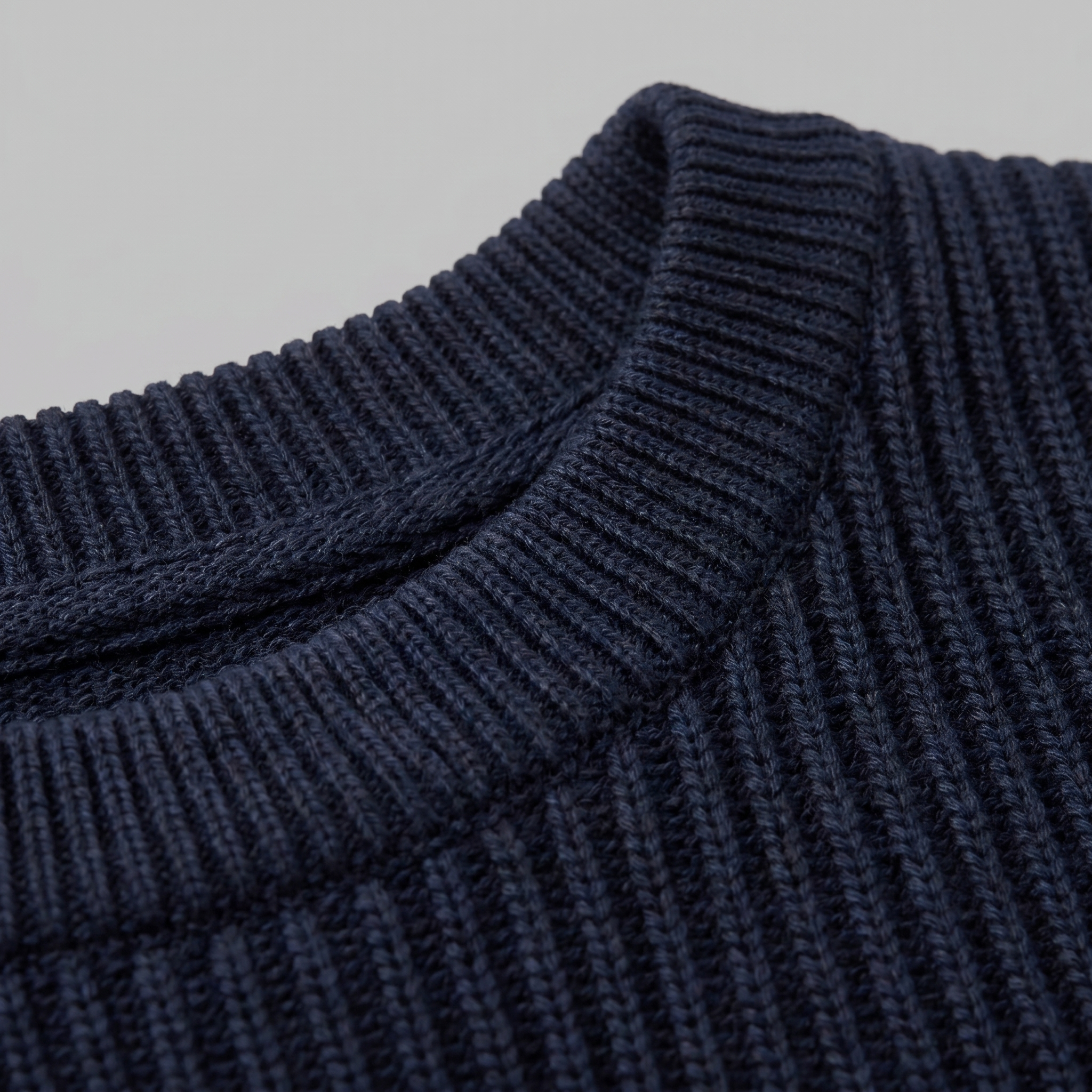 Ribbed Knit T-Shirt Heren Ronde Hals Casual