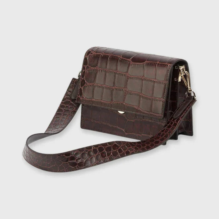 Skuldertaske til kvinder med krokodilleprint Kompakt Elegant
