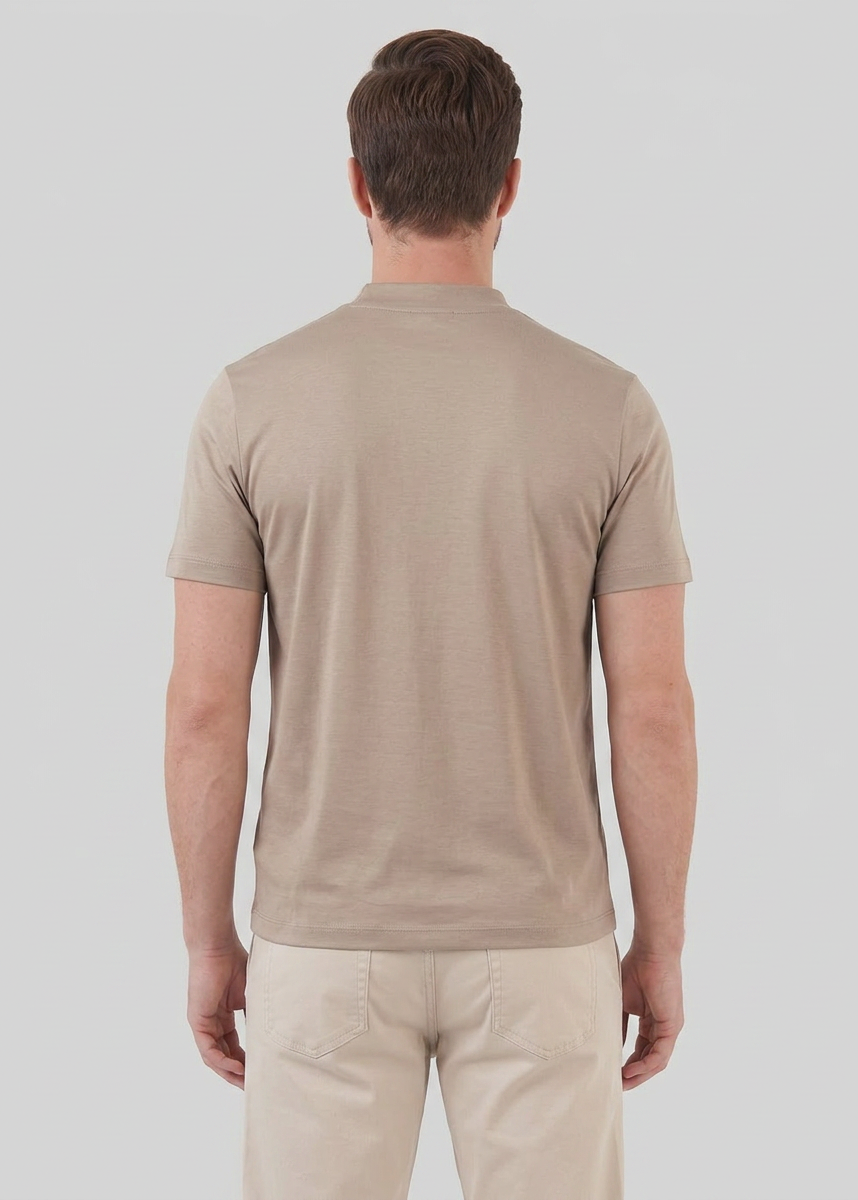 Slim fit T-shirt med rund hals til mænd