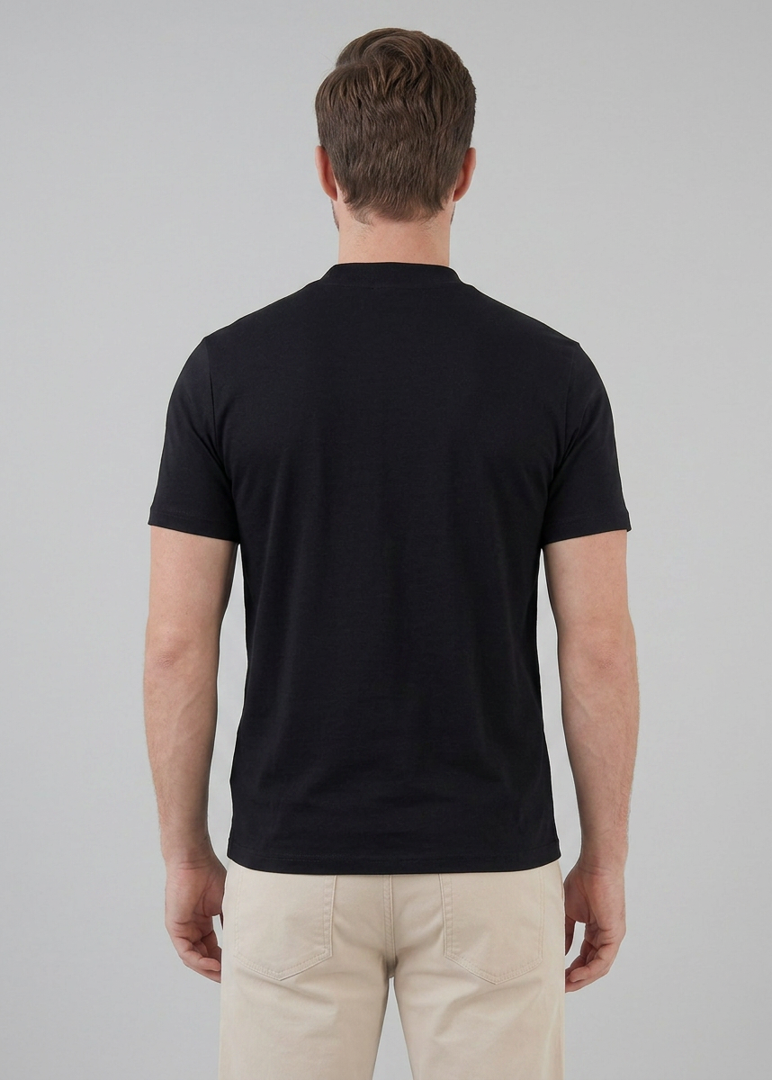 Slim fit T-shirt med rund hals til mænd