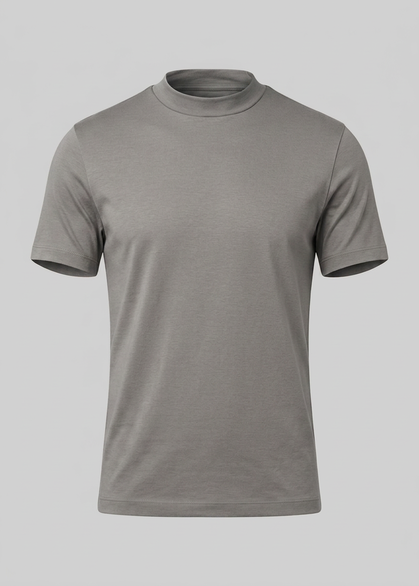 Slim fit T-shirt med rund hals til mænd