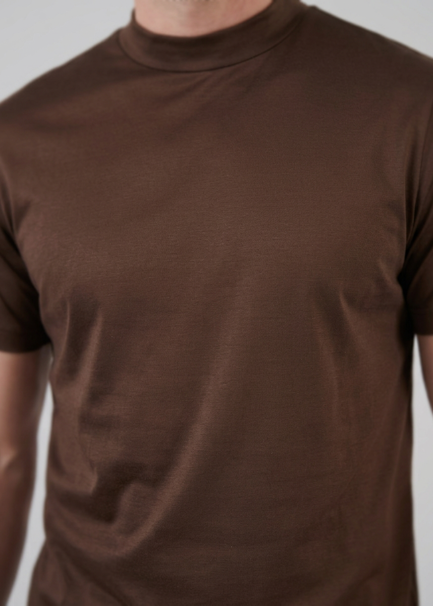 Slim fit T-shirt med rund hals til mænd