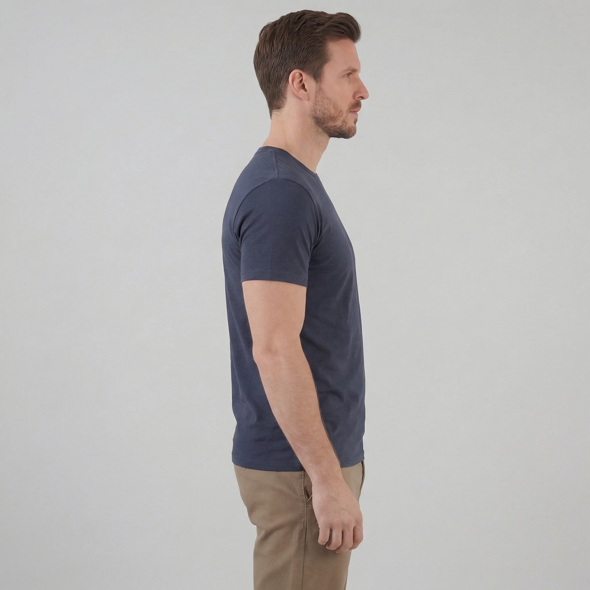 T-Shirt Slim Fit Homem Casual