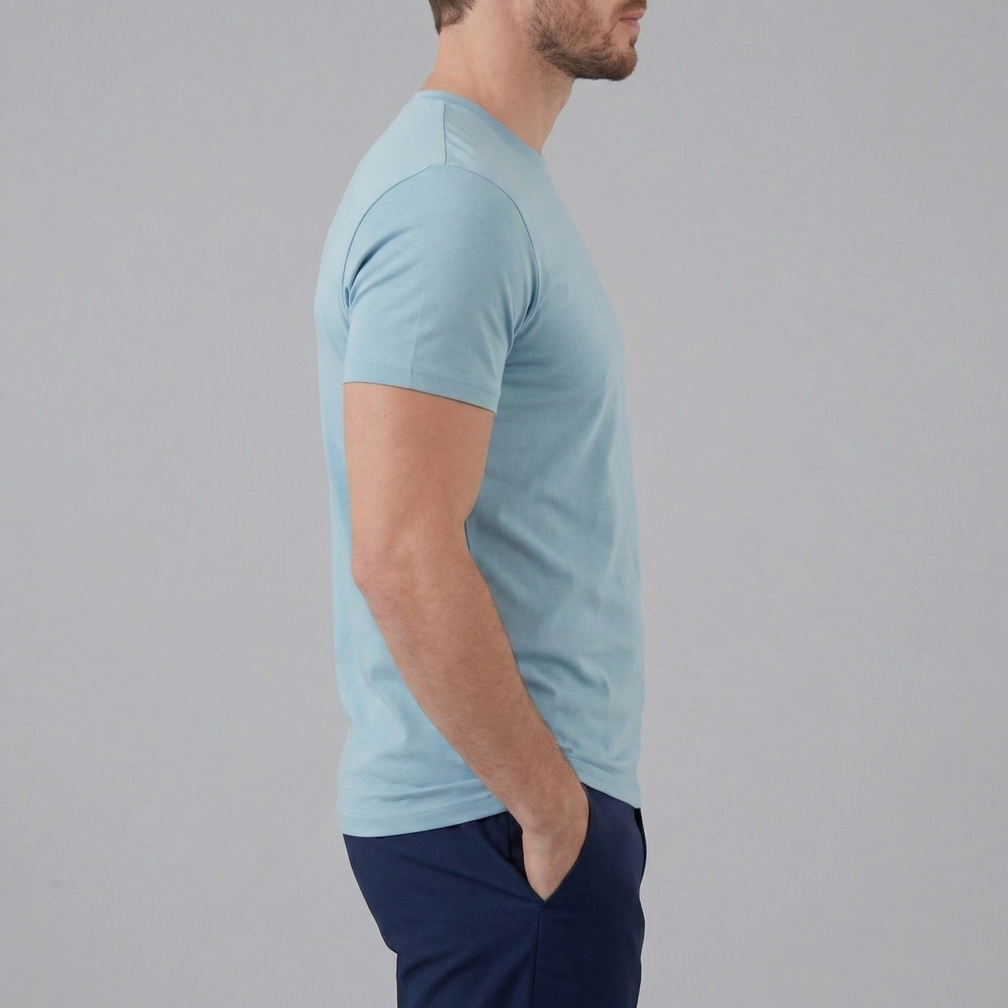 T-Shirt Slim Fit Homem Casual