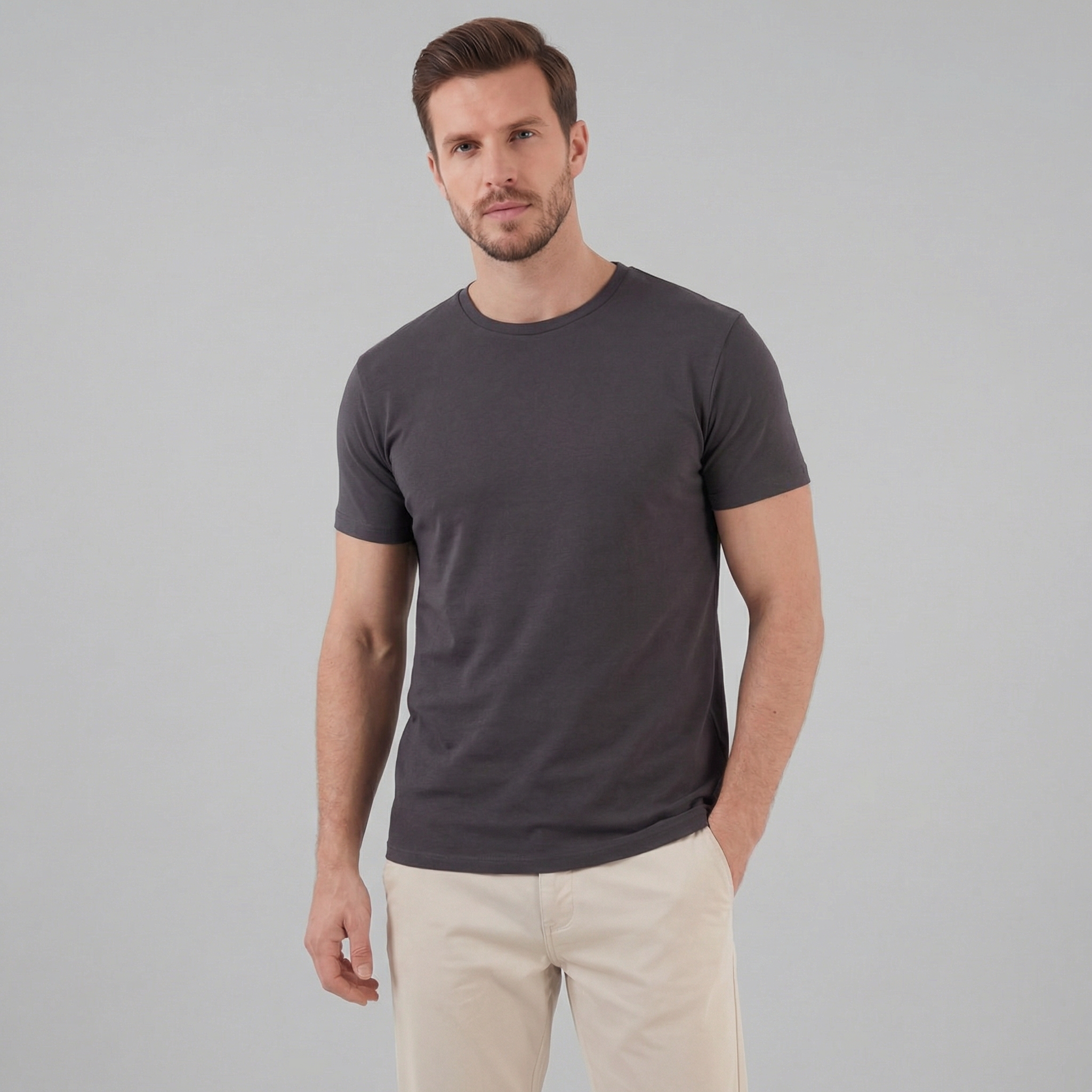 T-Shirt Slim Fit Homem Casual