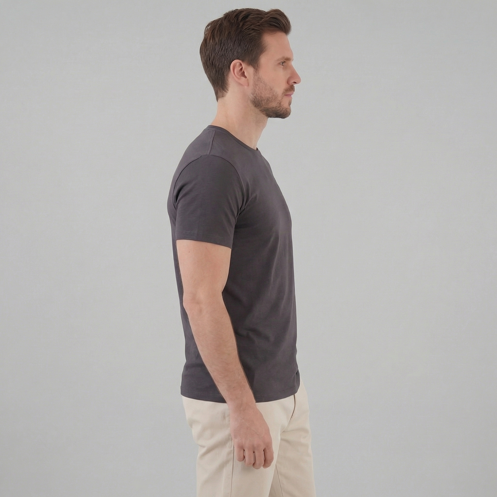 T-Shirt Slim Fit Homem Casual