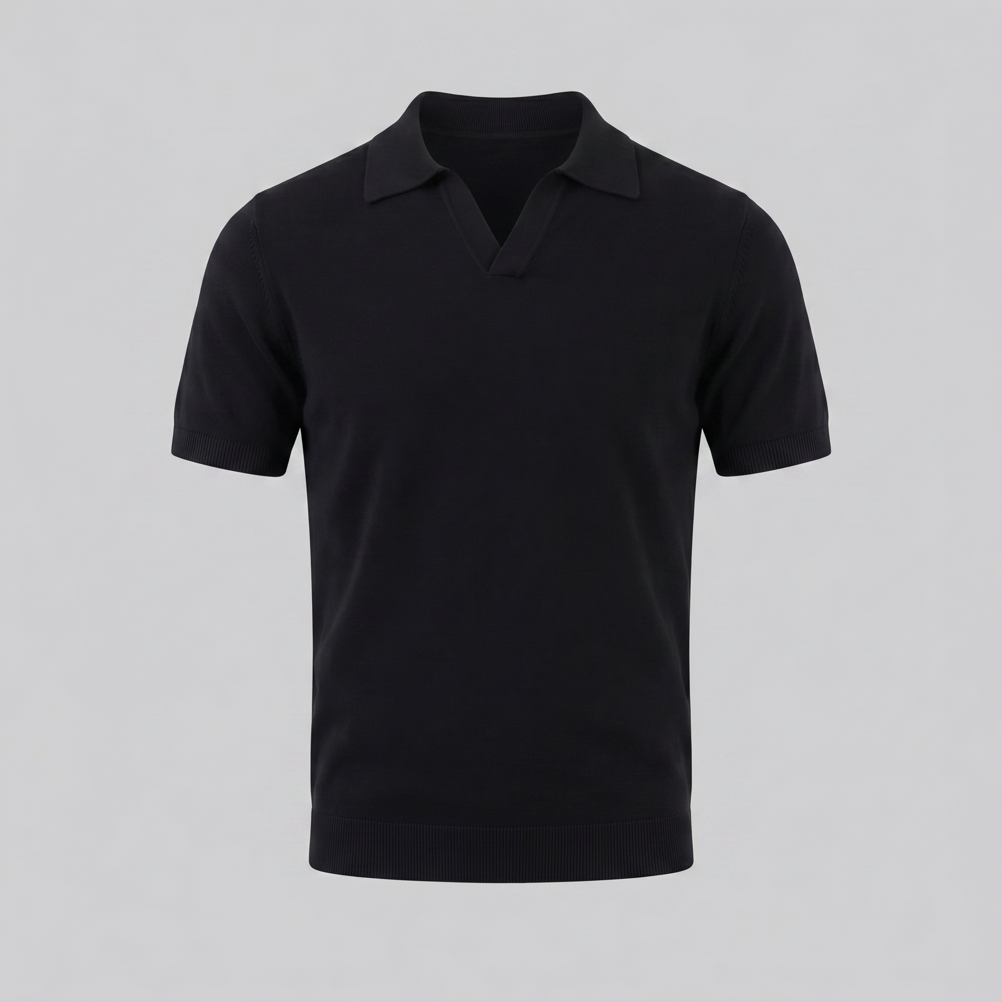 Polo Smart Casual Homem Gola em V Verão Leve