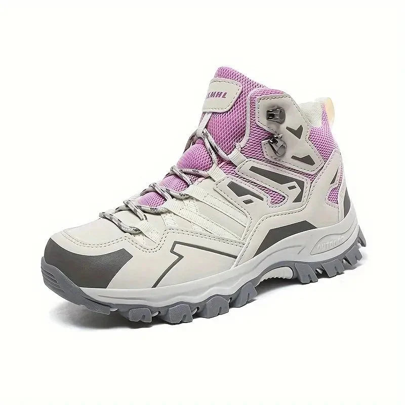 Dames Hoge Wandelschoenen Met Veters En Grip Zoo