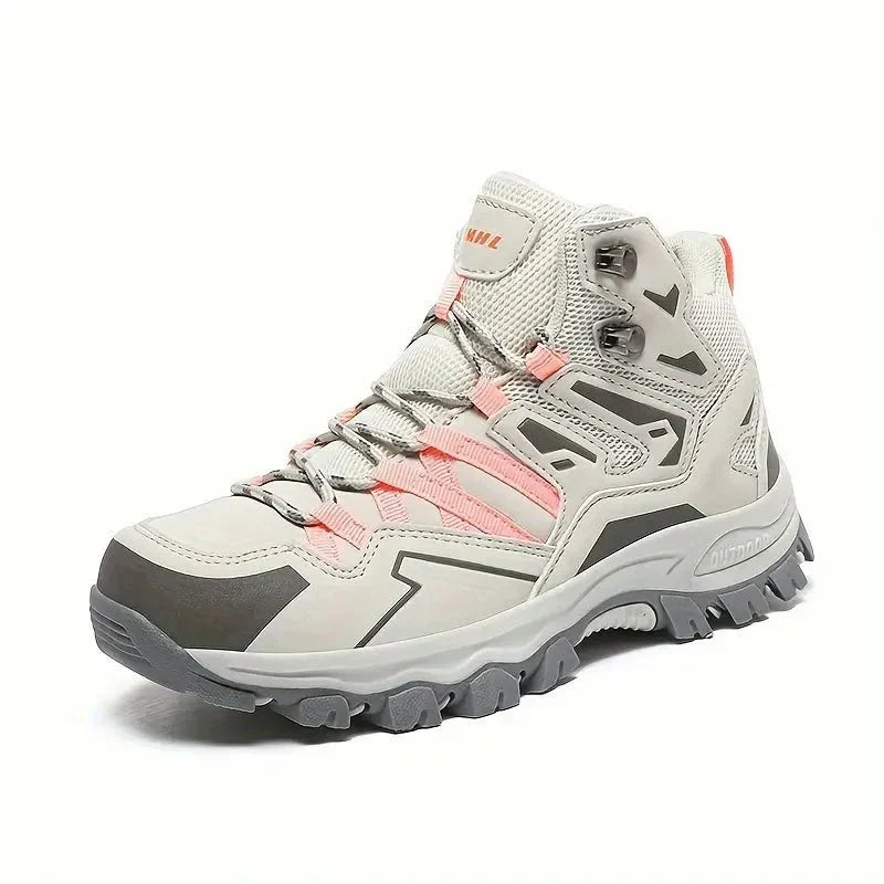 Dames Hoge Wandelschoenen Met Veters En Grip Zoo