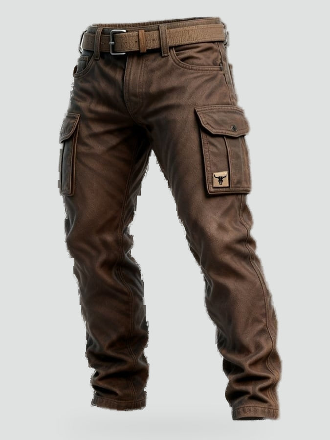 Stoere Slim Fit Cargobroek met Klepzakken voor Heren