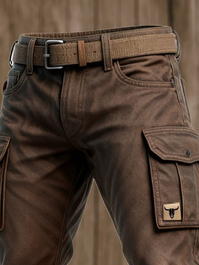 Stoere Slim Fit Cargobroek met Klepzakken voor Heren