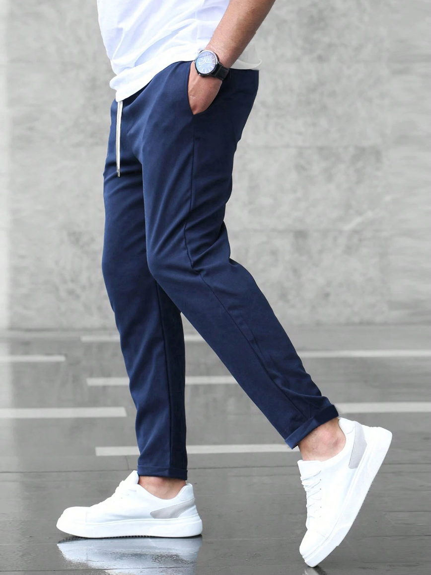 Pantalón stretch cómodo para hombre, ajuste regular, casual