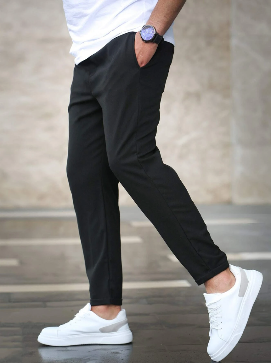 Pantalón stretch cómodo para hombre, ajuste regular, casual