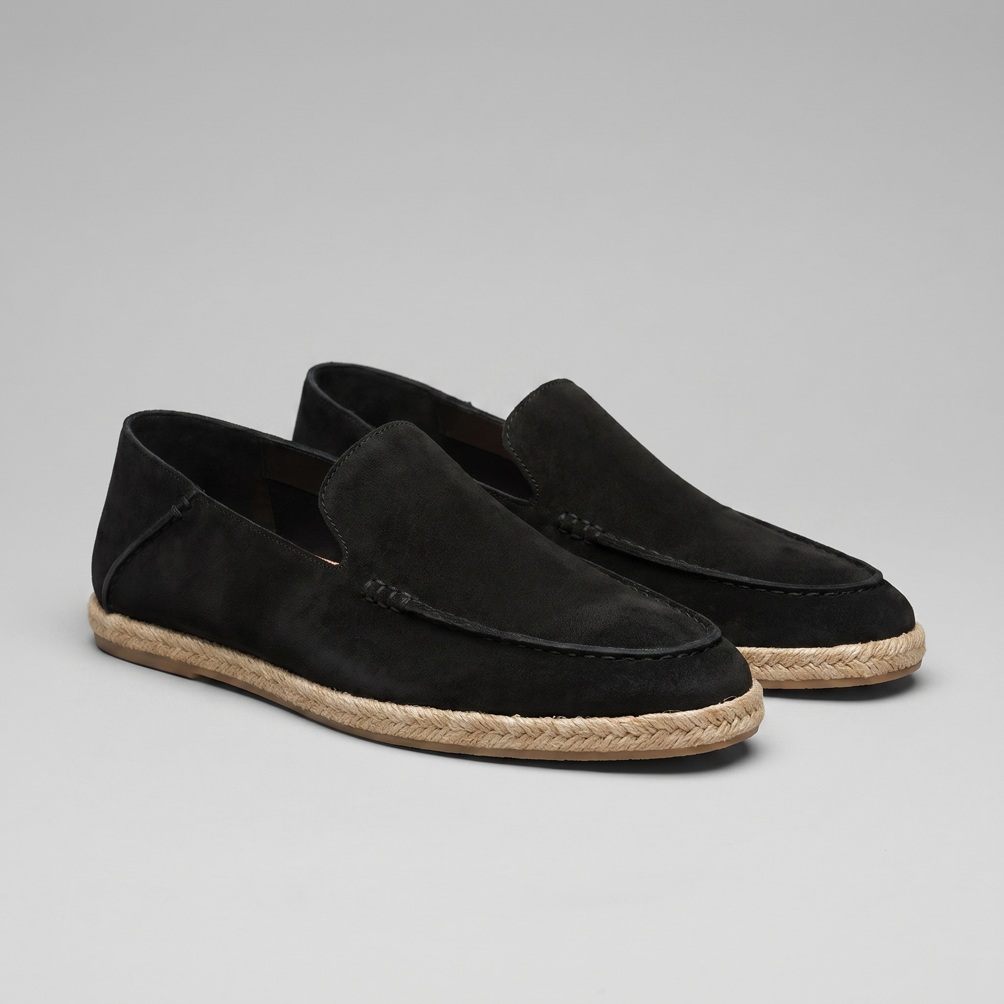 Semišové espadrilky mokasíny pánské neformální letní