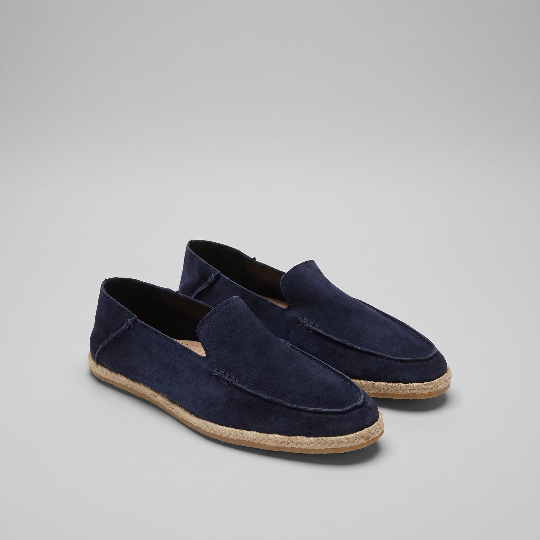 Semišové espadrilky mokasíny pánské neformální letní