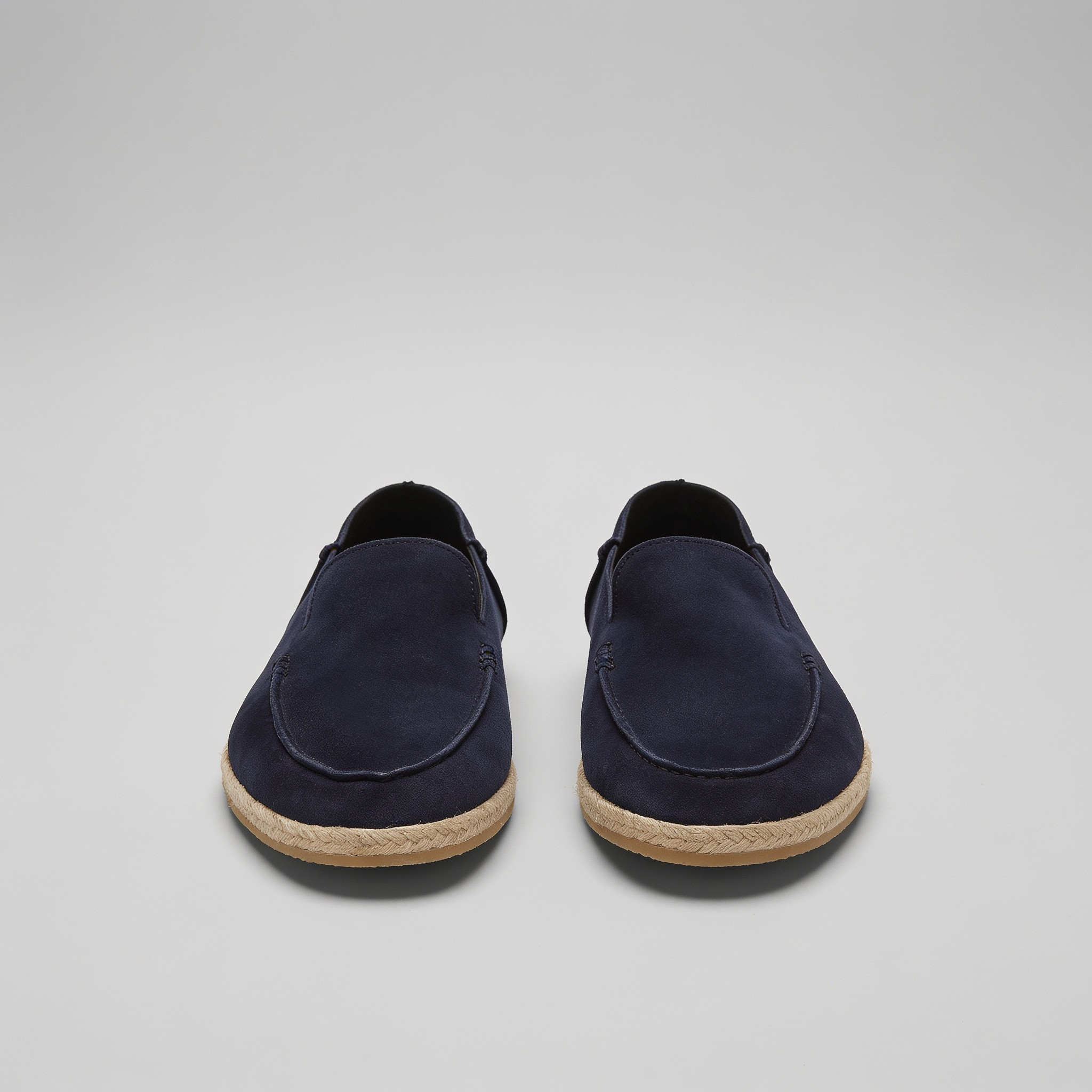 Semišové espadrilky mokasíny pánské neformální letní