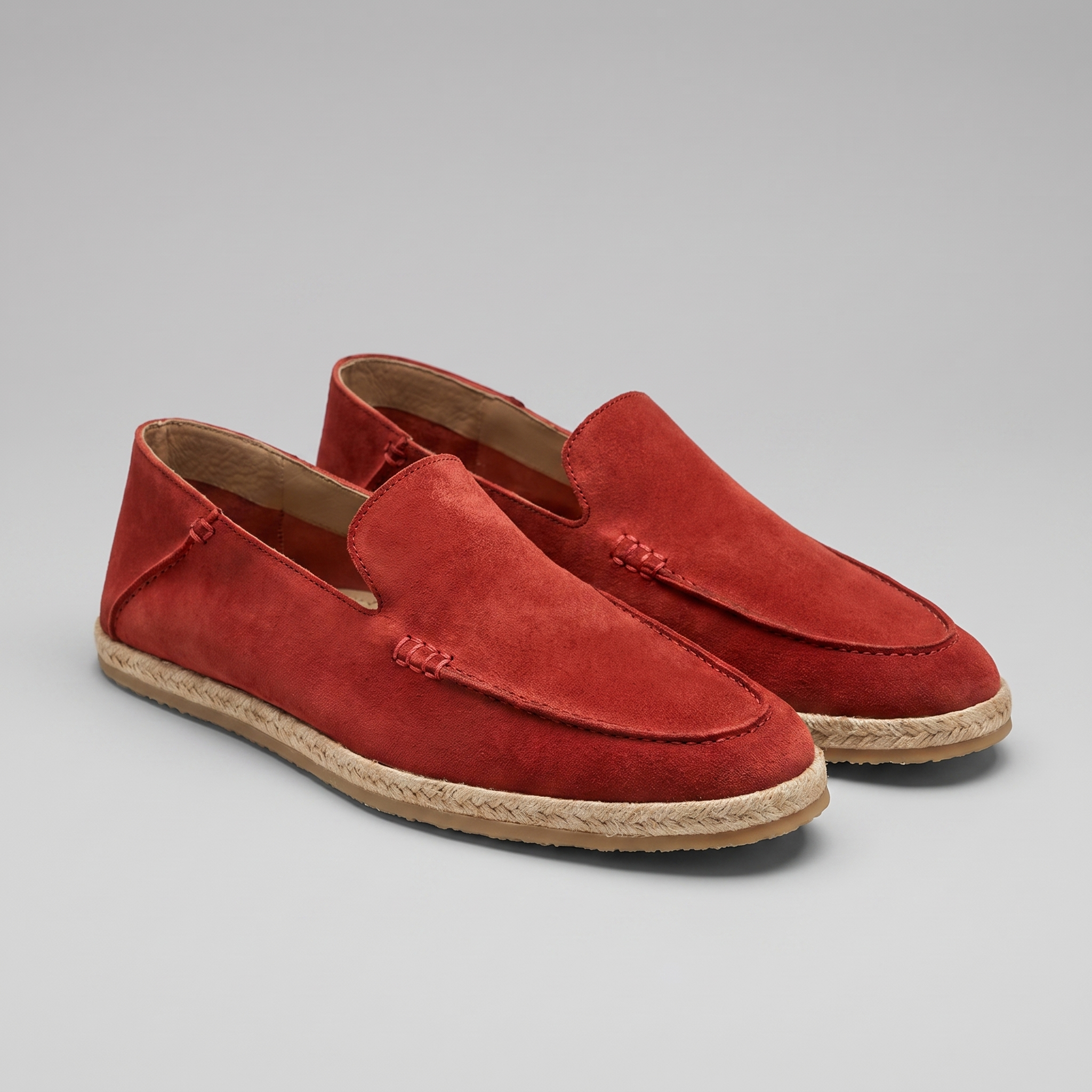 Semišové espadrilky mokasíny pánské neformální letní