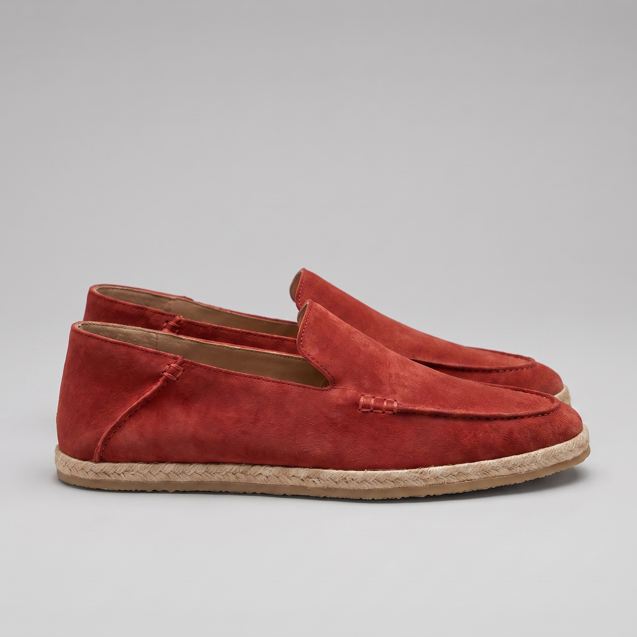 Semišové espadrilky mokasíny pánské neformální letní