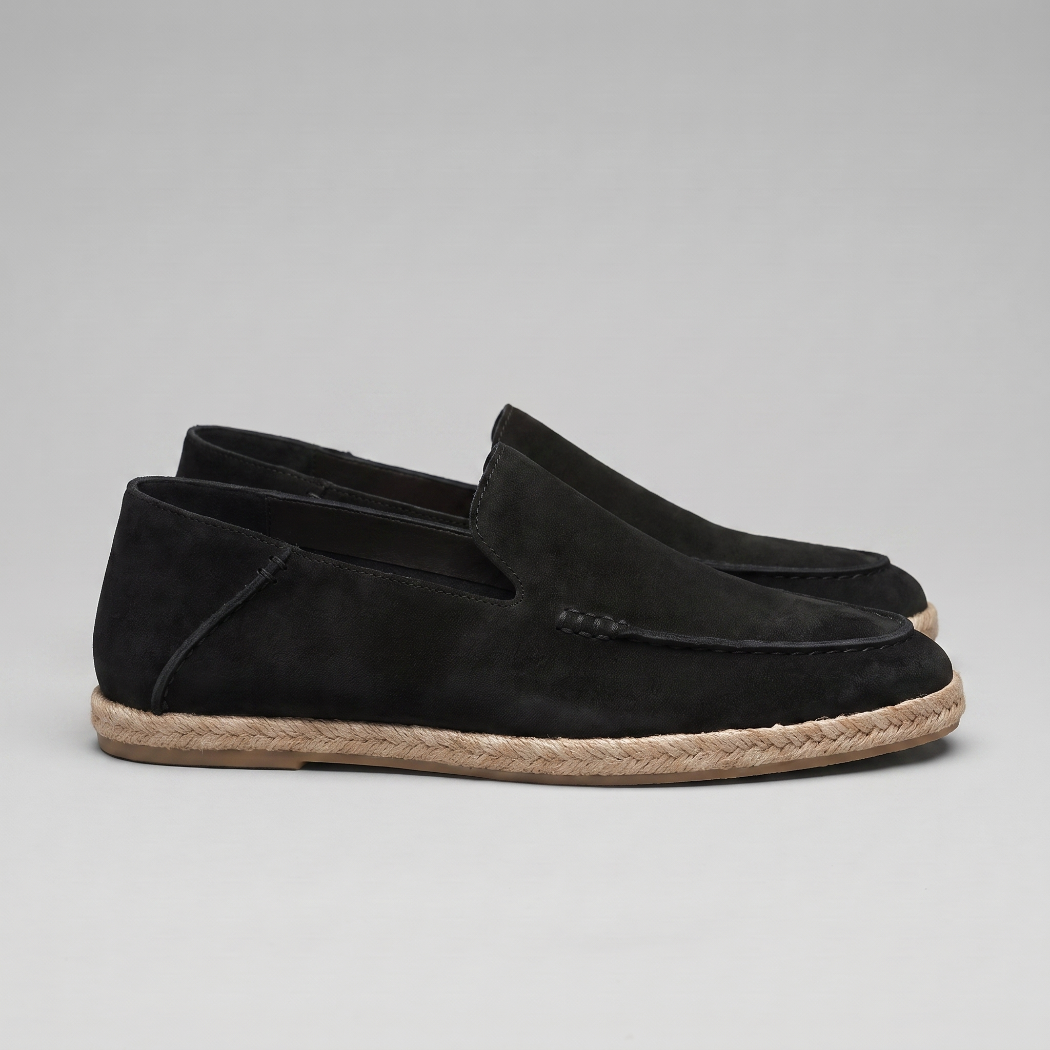 Semišové espadrilky mokasíny pánské neformální letní