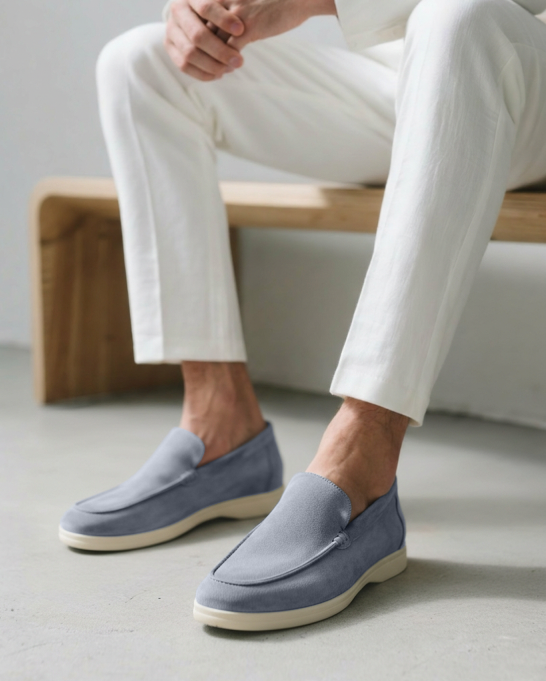 Wildleder Loafers Herren Freizeit Bequem Slip On