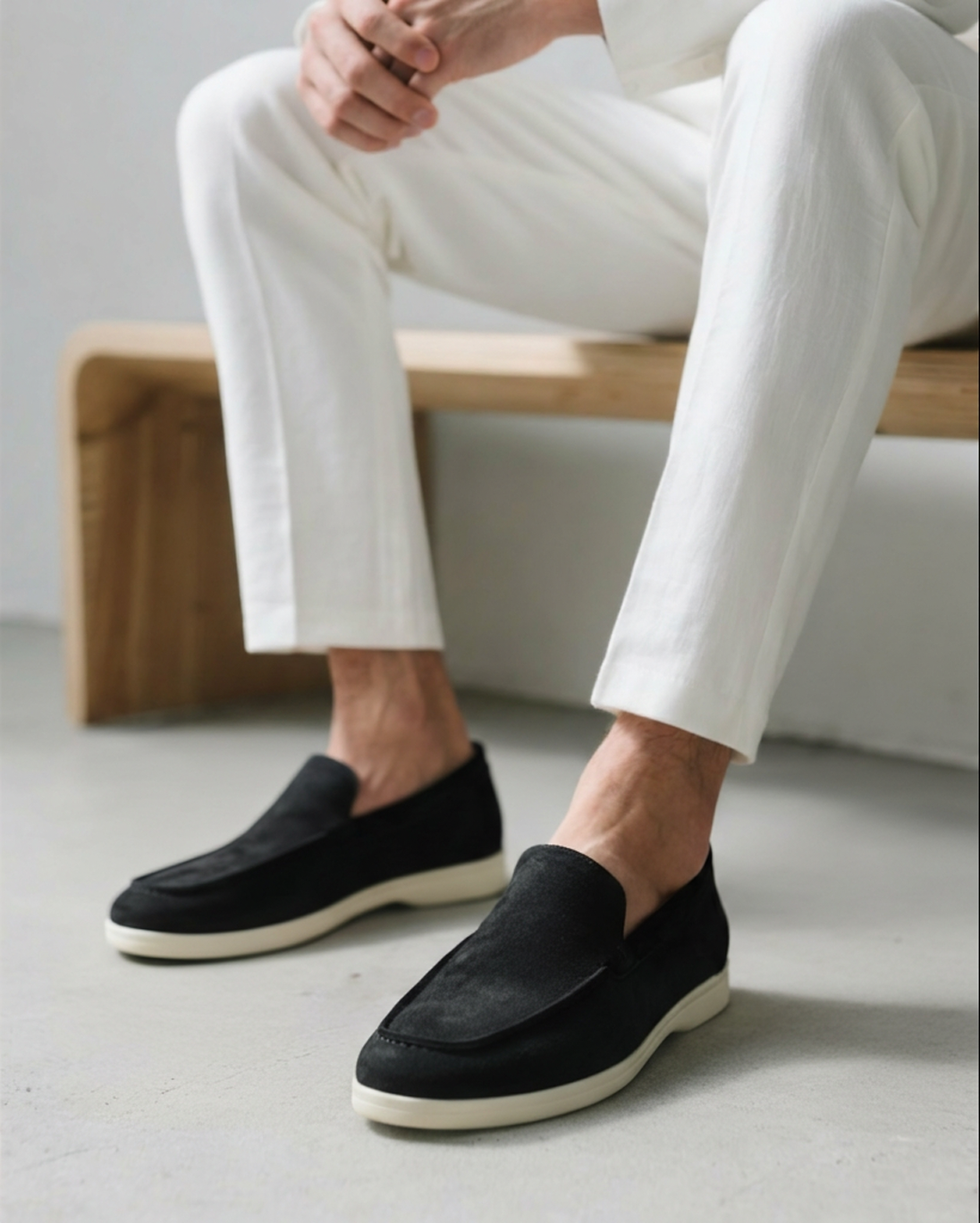 Wildleder Loafers Herren Freizeit Bequem Slip On