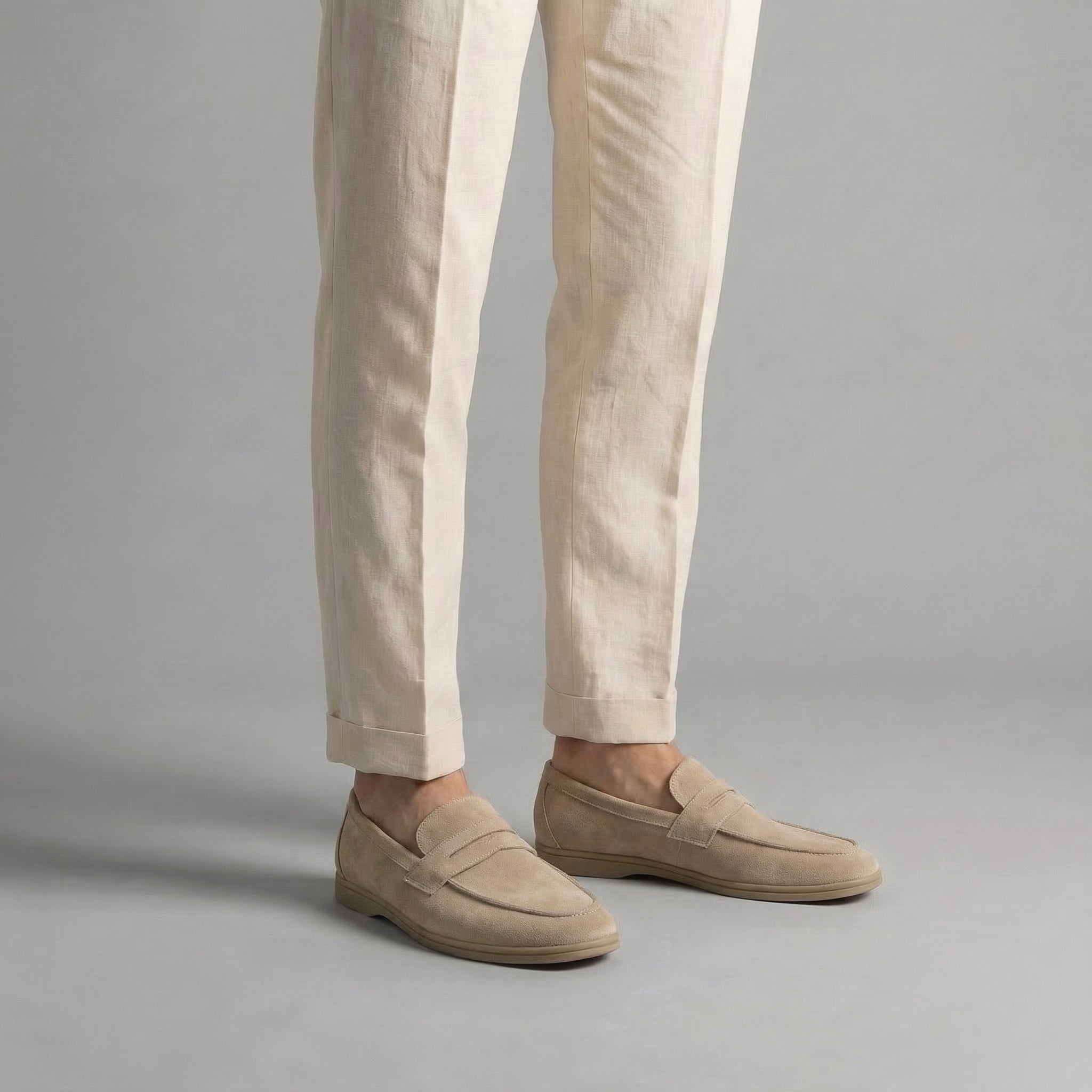 Semišové penny loafers pro muže, neformální i formální