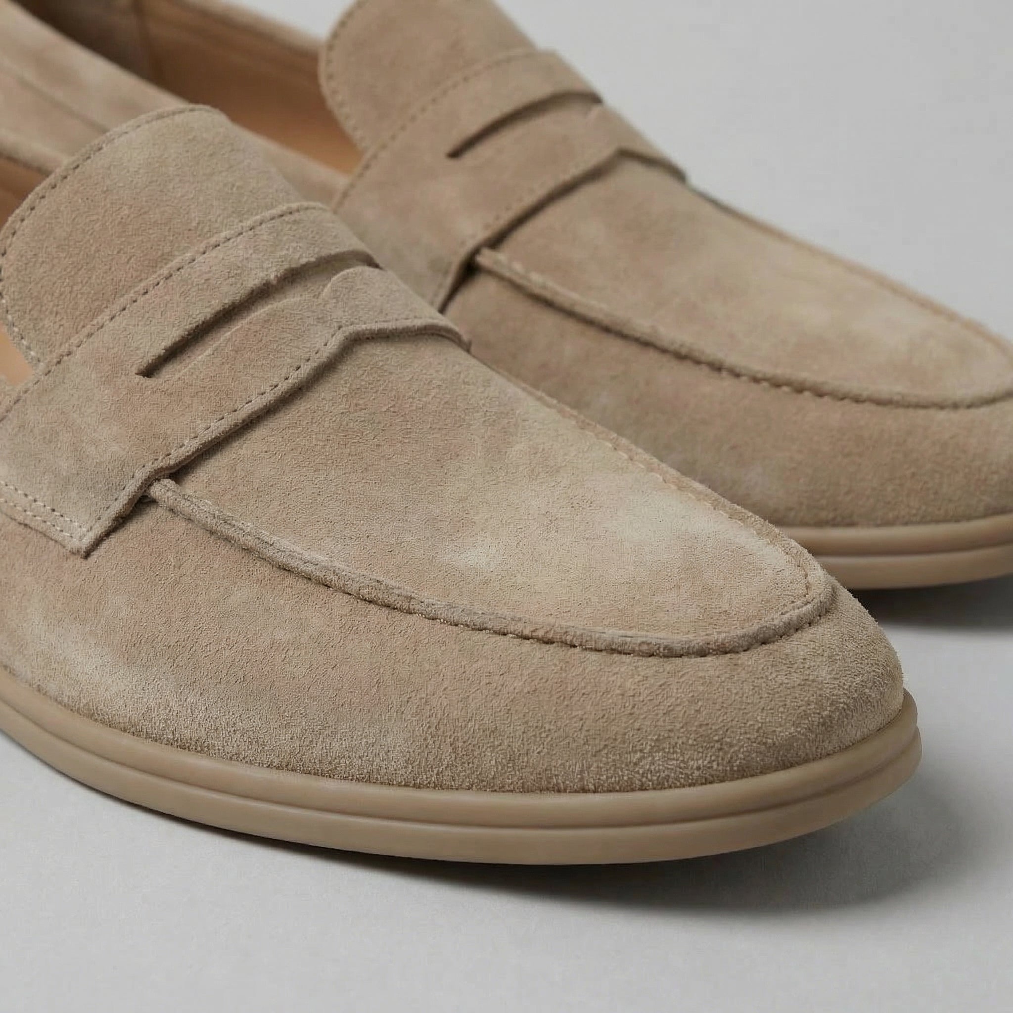 Semišové penny loafers pro muže, neformální i formální