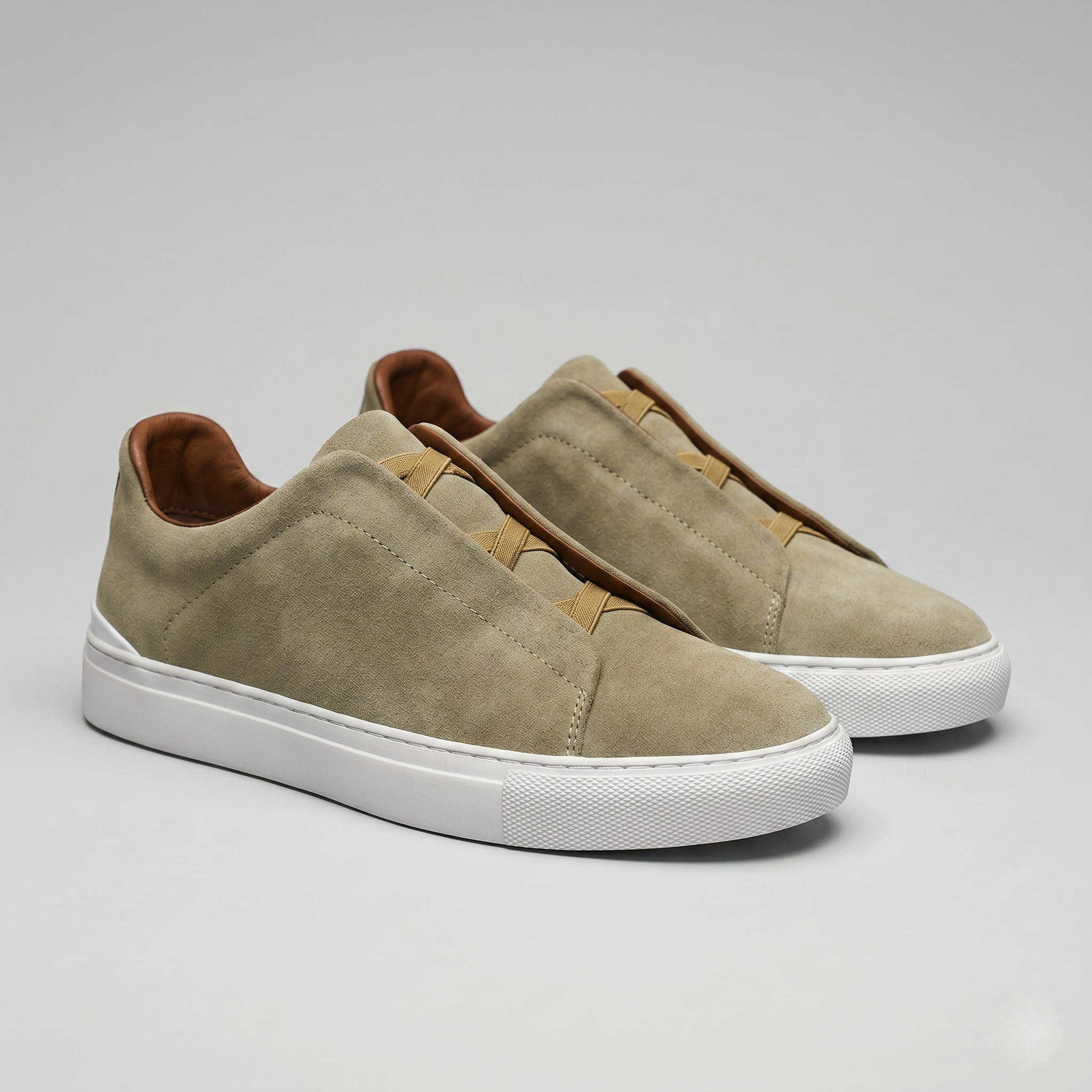Suede Slip On Trainers Heren Casual Comfort